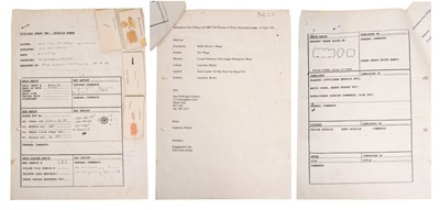 Lot 35 - H.R.H. Diana, Princess of Wales (1961-1997). Very rare Madame Tussauds Sittings' Sheet: 18th April , 1996. Comprising two sheets of A4.