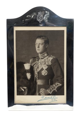 Lot Fine H.R.H. Edward, Prince of Wales silver framed signed presentation photograph dated 1921