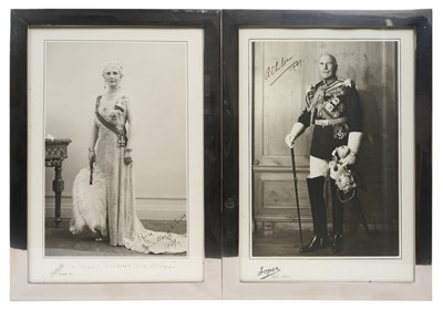 Lot Earl of Athlone and Princess Alice, Countess of Athlone, pair of large signed royal presentation photographs, 1939: the Earl photographed by Soper, and the Duchess photographed by Speight. Both...