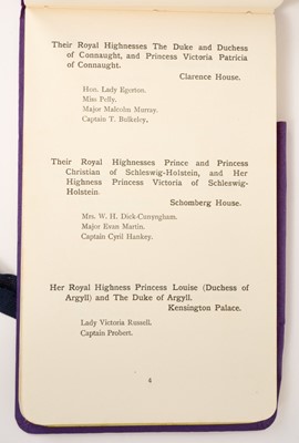 Lot 105 - The Funeral of H.M. King Edward VII - "List of the Royal Family and Royal Guests who will be present at the Funeral .