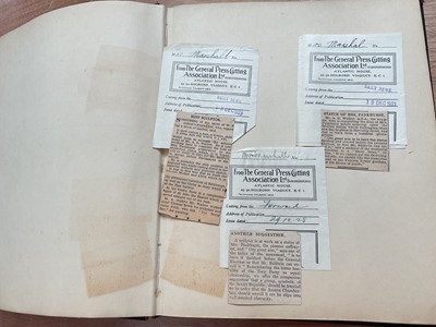 Lot 1194 - Emmeline Pankhurst Suffragette and Activist (1858 - 1928). A collected body of historial records