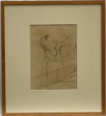 Lot 1123 - *Jonathan Trowell (1938-2013) pencil sketch - Young Girl, a student work, signed and dated '56, inscribed verso, 24.5cm x 18cm, in glazed frame. Provenance: the artist's studio, thence by...