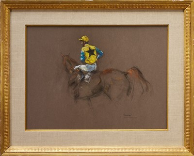 Lot *Jonathan Trowell (1938-2013) pastel - 'Jogging Back', signed, 43cm x 58cm, in linen mount and glazed gilt frame. Exhibited: The Osborne Studio Gallery, London Provenance: the art...