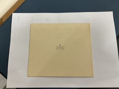 Lot 89 - T.M. King George VI and Queen Elizabeth, signed 1947 Christmas card with gilt crown to cover, black and white photograph of their Majesties Royal Gamily around a piano, signed 'George R.I 1947 El...