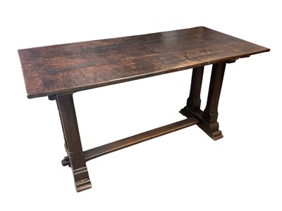 Lot 1452 - 19th century oak refectory table