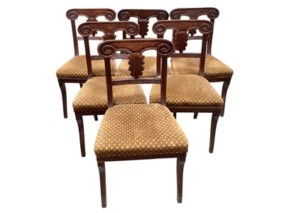 Lot 1471 - Set of six early 19th century Irish mahogany dining chairs