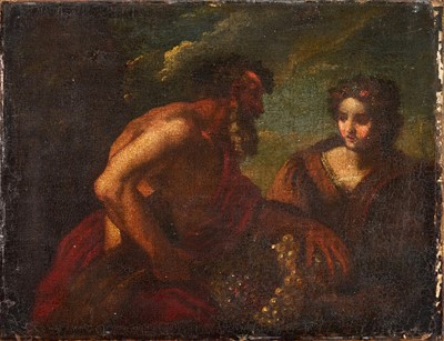 Lot Flemish School, 17th/early 18th century, oil on canvas - Bacchus and Ariadne, 34cm x 45cm, unframed
