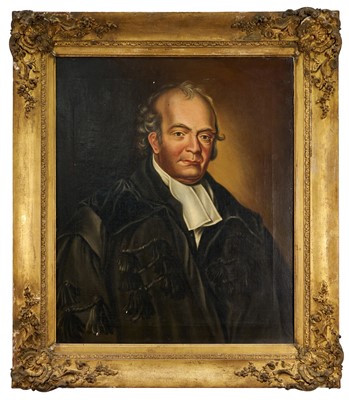 Lot 1145 - English School, early 19th century, oil on canvas - Portrait of Rev. Dr James Kidd (1761-1834), 77cm x 63cm, in gilt frame
