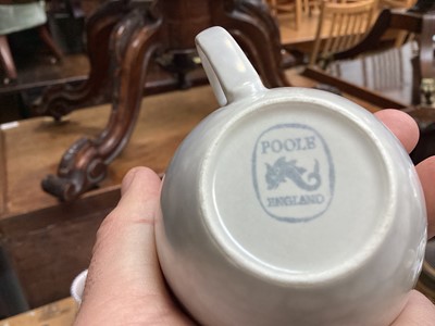 Lot 5076 - Group of Poole pottery to include six person teaset, vases, teapots etc together with other ceramics including Cornish ware jug