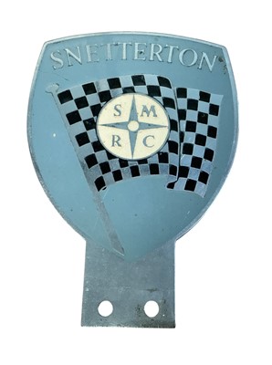Lot 62 - Vintage Snetterton Motor Racing Club chromium and enamel car badge, circa 1960s