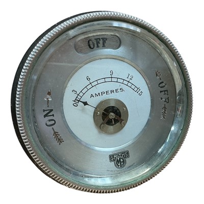 Lot 132 - Scarce 1920s Smiths bezel winding progressive Amperes meter