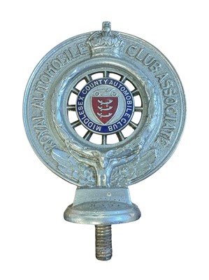 Lot 75 - Royal Automobile Club Association- Middlesex County Automobile Club members' badge by Elkington & Co Ltd