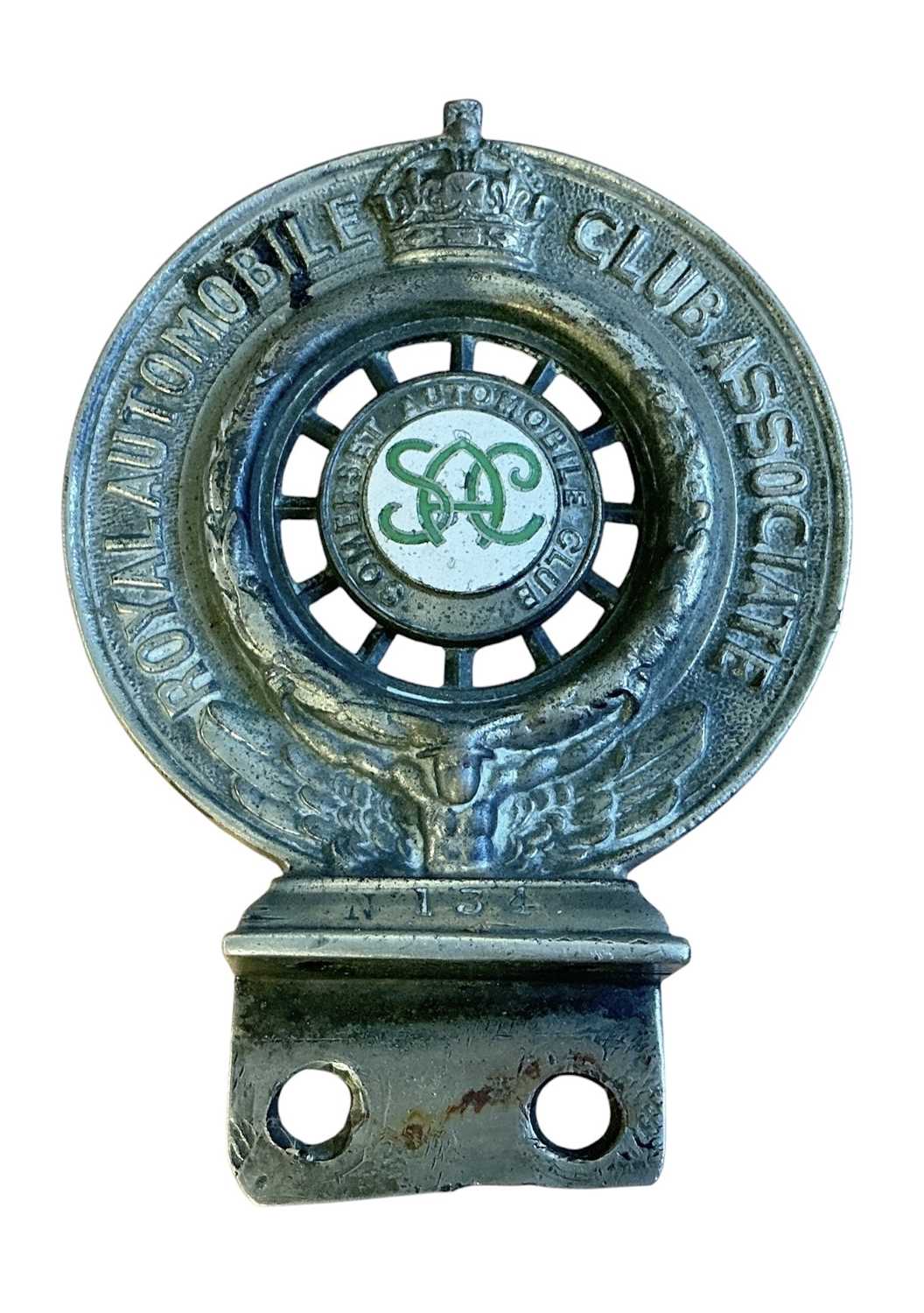 Lot 79 - Royal Automobile Club Association- Somerset Automobile Club members' badge numbered ''N134'' by Elkington & Co Ltd