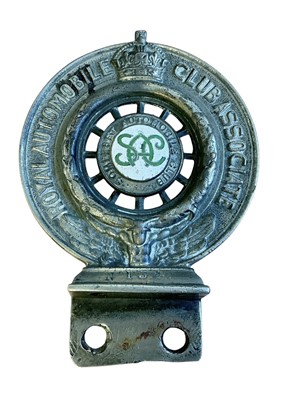 Lot 79 - Royal Automobile Club Association- Somerset Automobile Club members' badge numbered ''N134'' by Elkington & Co Ltd