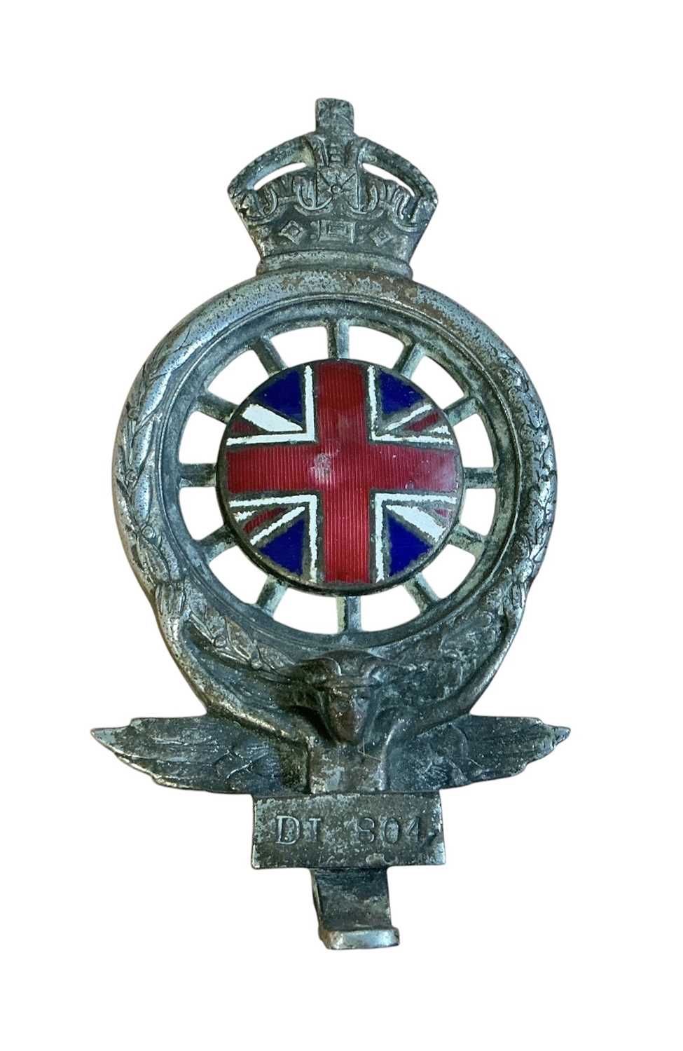 Lot 86 - Royal Automobile Club- full members' badge with enamel Union Jack to centre, numbered ''DI 804'' by Elkington & Co
