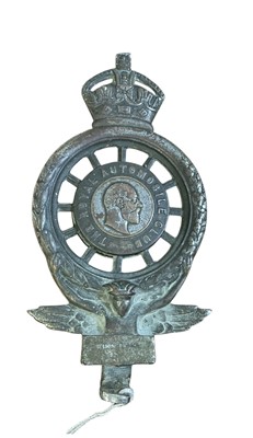 Lot 86 - Royal Automobile Club- full members' badge with enamel Union Jack to centre, numbered ''DI 804'' by Elkington & Co