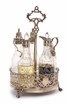 Lot 224 - Victorian silver cruet set
