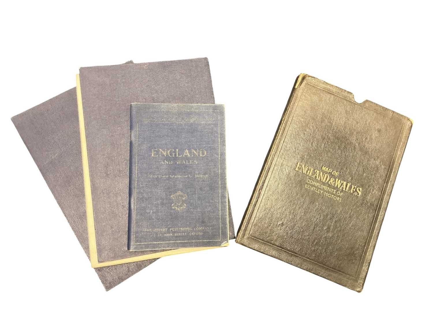 Lot 95 - Bentley Interest- 1930s Map of England and Wales, Compliments of Bentley Motors, in a canvas covered slip case