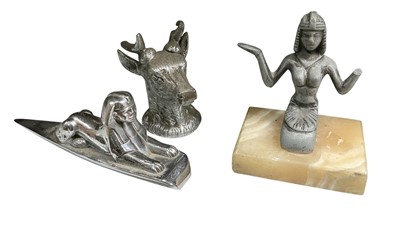 Lot 101 - Armstrong Siddeley Sphinx mascot and two other car mascots (3)