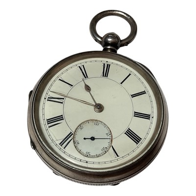 Lot 9 - Victorian silver cased pocket watch (Birmingham 1896)
