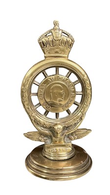 Lot 113 - Royal Automobile Club- full members' brass badge with enamel Union Jack to centre, numbered ''D4117'', by Elkington & Co