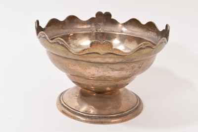 Lot 218 - George V silver rose bowl