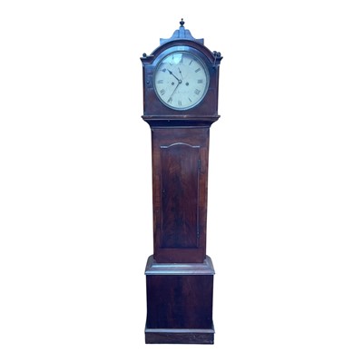 Lot 676 - George III mahogany longcase, with circular dial