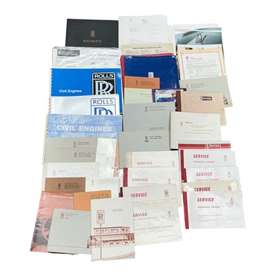 Lot 150 - Group of Rolls-Royce and Bentley related ephemera to include service books, dealership correspondence and other paperwork (1 box)