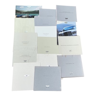 Lot 151 - Group of Bentley Continental sales brochures for various models including GTC (1 box)