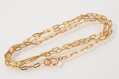 Lot 456 - Gold chain with paperclip links