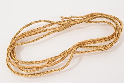 Lot 457 - 18ct gold snake link chain