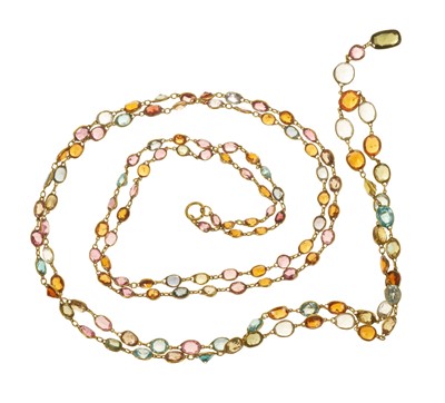 Lot 455 - Multi gem-set necklace