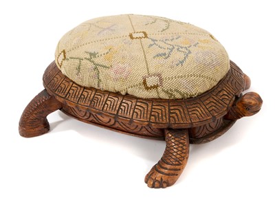 Lot Antique novelty footstool in the form of a tortoise