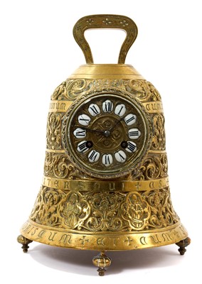 Lot 655 - Late 19th century Pater Noster form clock