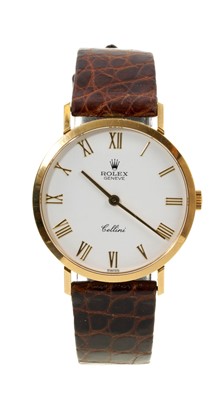 Lot Rolex Cellini 18ct gold wristwatch in box