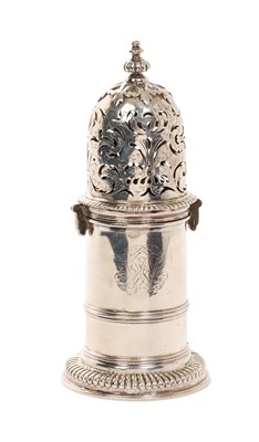 Lot 203 - Queen Anne Britannia silver sugar caster, (London 1702)