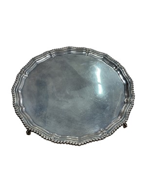Lot 237 - George III style silver salver