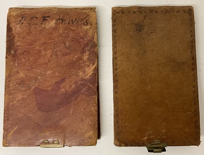 Lot 758 - Two early 19th century handwritten travel books, by H G F, probably Henry Godfrey Faussett (1749-1825) including notes about his trips, observations about churches,...