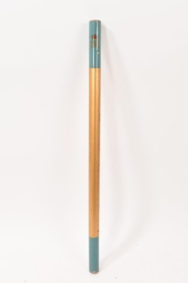 Lot 794 - The Coronation of H.M. Queen Elizabeth II Gold Staff Marshal's baton with crowned ERII cypher and blue bands on gold ground.