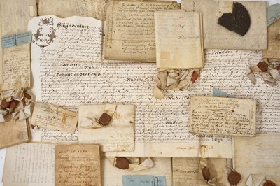 Lot 769 - Collection of 17th century documents on velum, relating to the Godfrey family of Kent. (16)