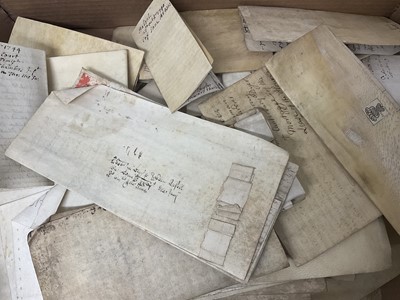 Lot 771 - Collection of velum documents, 18th century and earlier, many relating to the manor of Balsall in Warwickshire