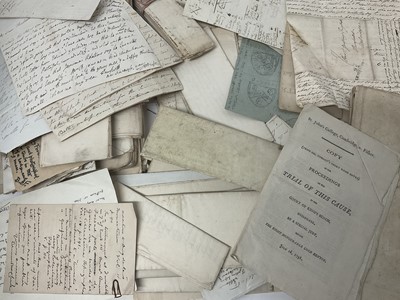 Lot 774 - Collection of documents and letters on paper, relating to the Godfrey Faussett family, including some postal history