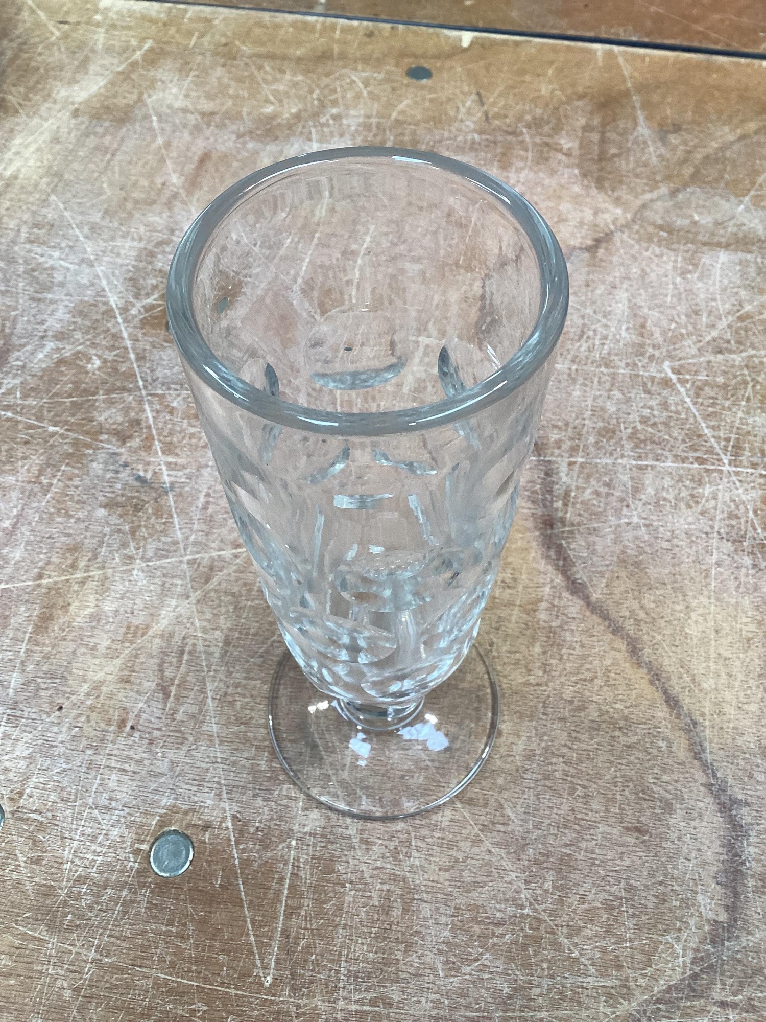 Lot 5139 - 19th century facet cut ale glass