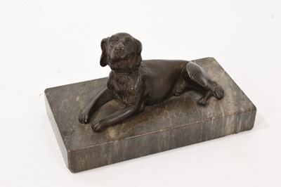 Lot 809 - Antique bronze figure of a dog