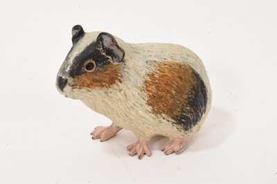 Lot 814 - Early 20th century Austrian cold painted bronze sculpture by Franz Bergman, in the form of guinea pig, signed with Bergman monogram in amphora vase, 5cm high. Provenance: Purchased Hickmet Fine...