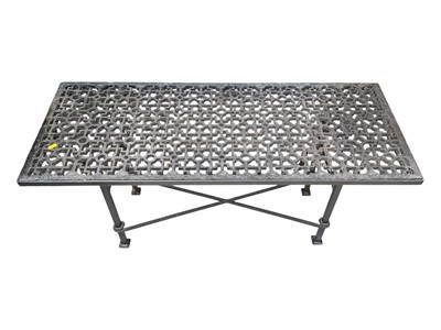 Lot 5327 - Cast iron rectangular table
