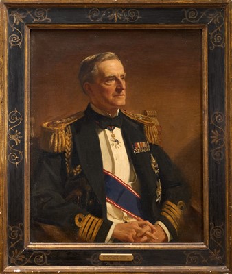 Lot 777 - Frank Owen Salisbury (1874-1962) oil on canvas, half length portrait of Captain Sir Bryan Godfrey-Faussett G.C.V.O., C.M.G. (1863-1945), signed, 92 x 72cm, framed