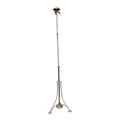 Lot 5405 - Tall brass floor lamp measuring 204cm tall