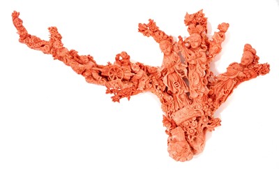 Lot Chinese coral sculpture