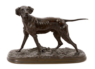Lot Pierre-Jules Mêne (1810-1879) bronze sculpture of a gun dog